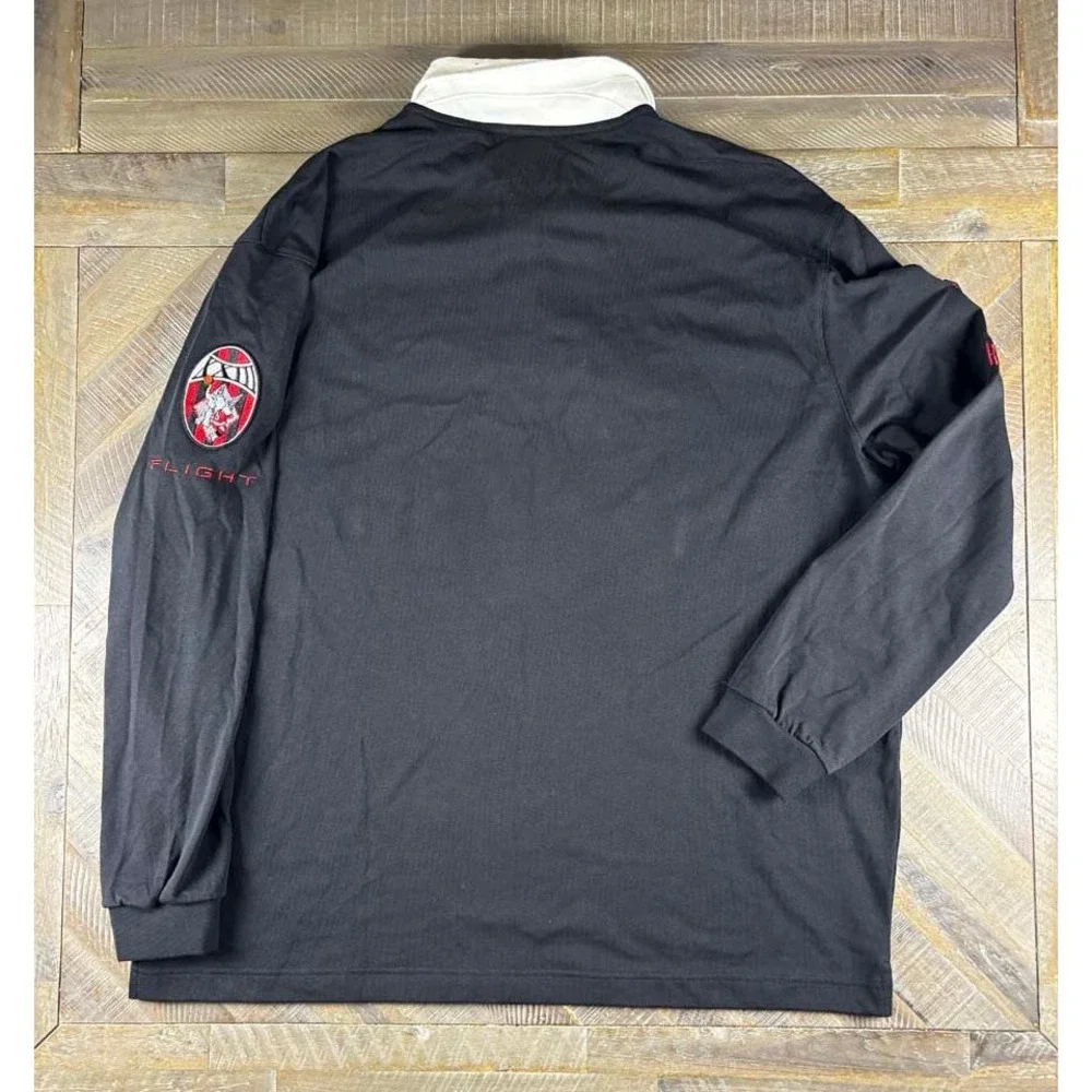 Jordan Flight School Rugby Shirt Mens XXL Black Long Sleeve HF9323-010 NWT